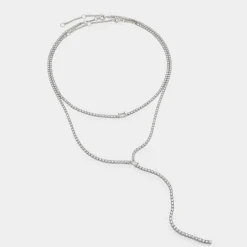 ALDO Accessories|Necklaces^Alata Silver/Clear Multi