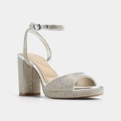 ALDO Platform Heels^Alluring Silver