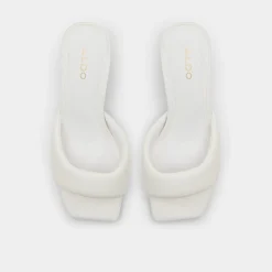 ALDO Mules|Kitten Heels^Aneka White