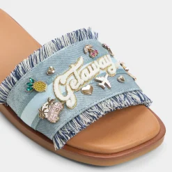 ALDO Flat Sandals^Beachside Denim