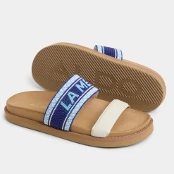 ALDO Flat Sandals^Beachvacay White/Blue