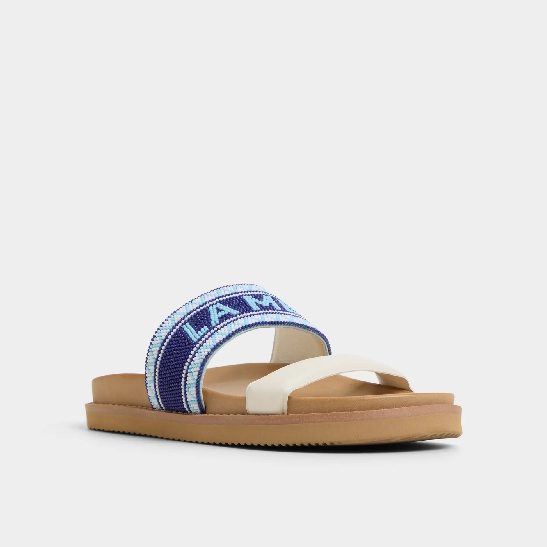 ALDO Flat Sandals^Beachvacay White/Blue