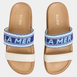 ALDO Flat Sandals^Beachvacay White/Blue