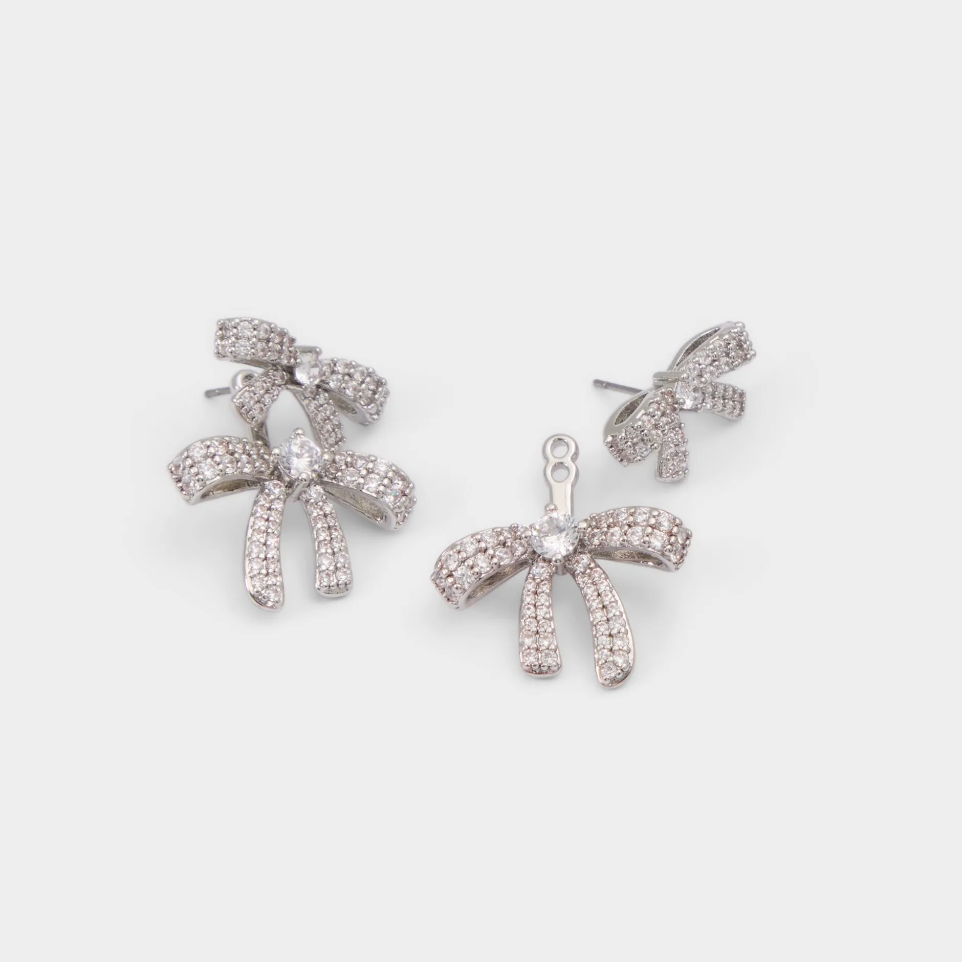 ALDO Accessories|Earrings^Bows Silver/clear multi