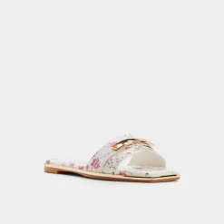 ALDO Flat Sandals^Darlina White combo