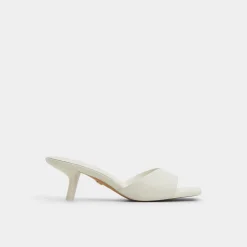 ALDO Mules|Kitten Heels^Enchanting White