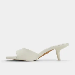 ALDO Mules|Kitten Heels^Enchanting White