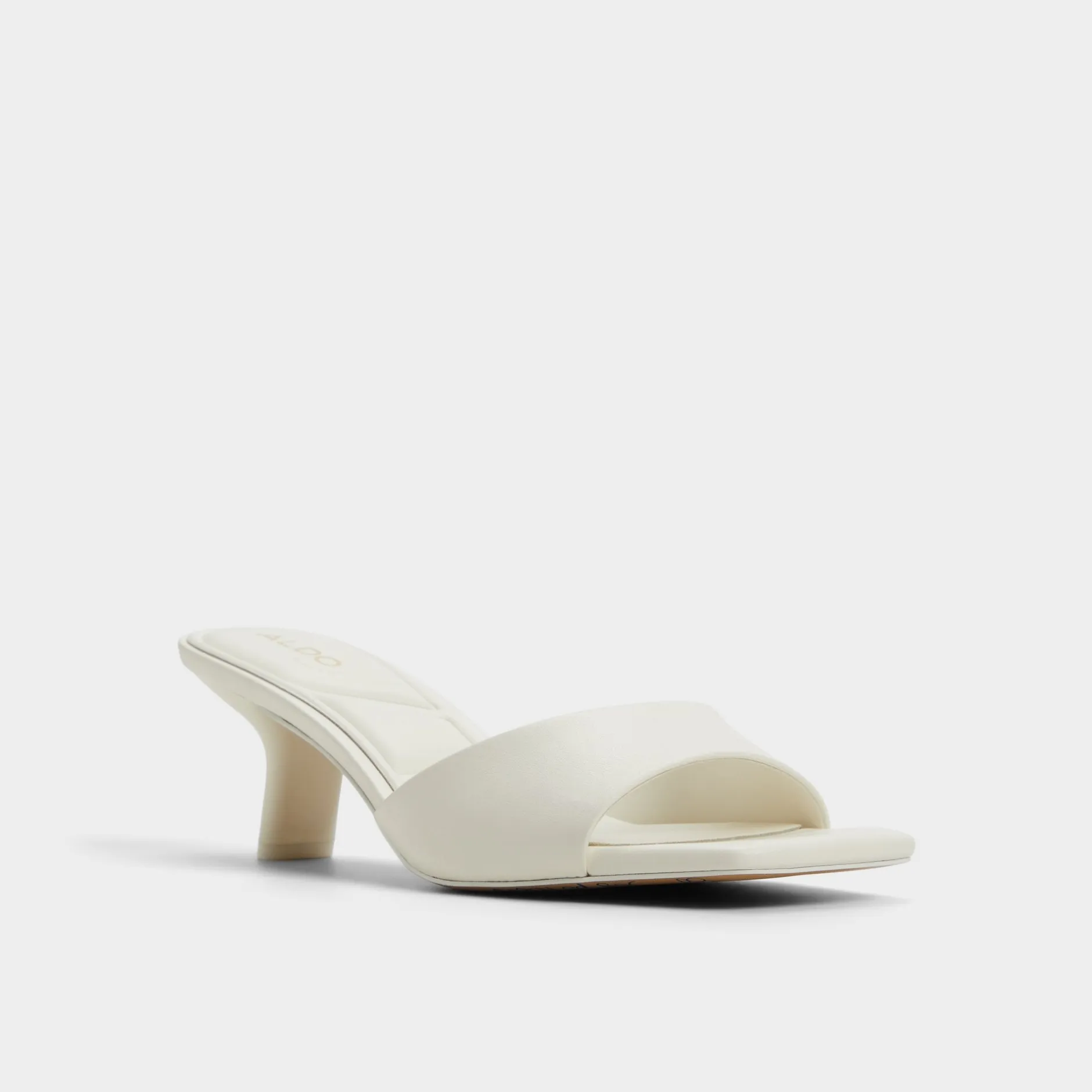 ALDO Mules|Kitten Heels^Enchanting White