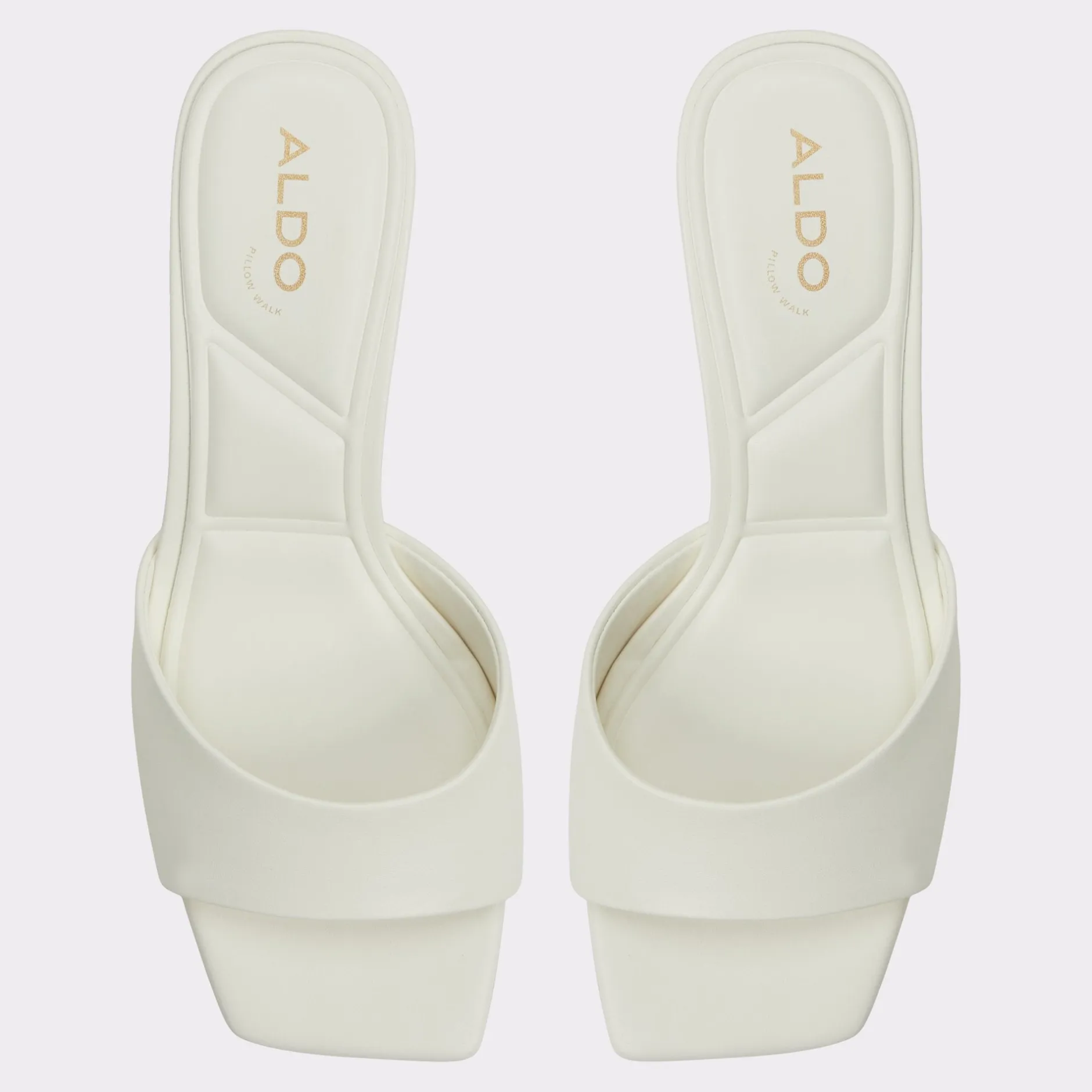 ALDO Mules|Kitten Heels^Enchanting White