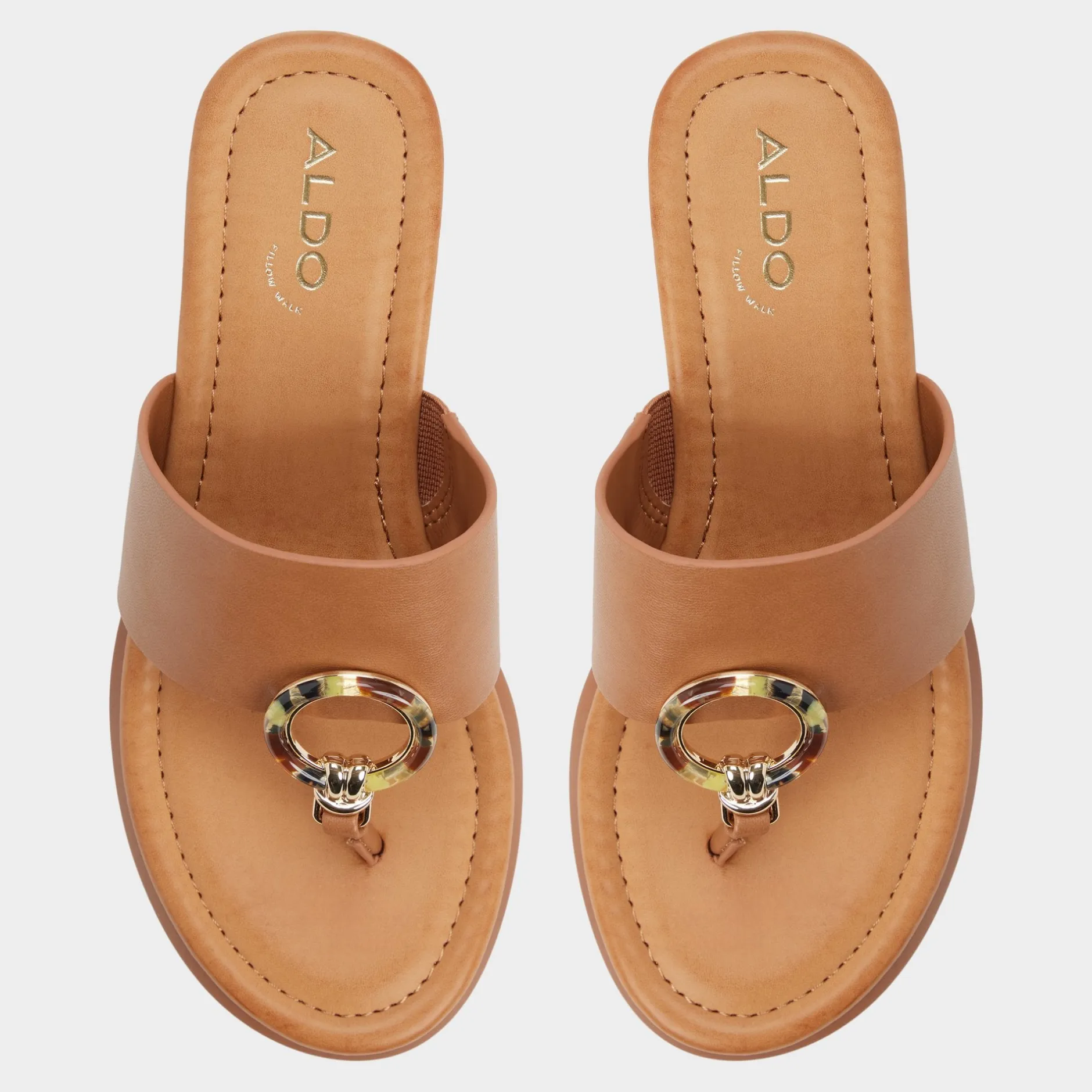 ALDO Flat Sandals^Friegan Medium brown