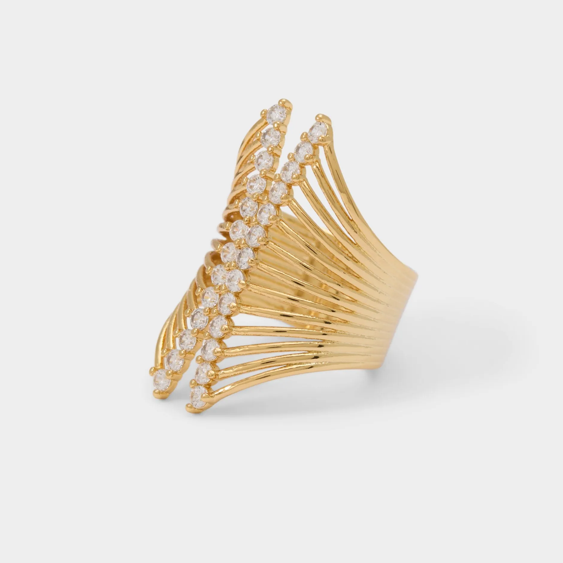 ALDO Accessories|Rings^Glimmery Gold/clear multi