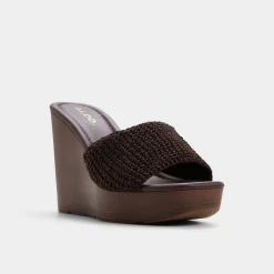 ALDO Wedge Sandals^Grounded Dark brown