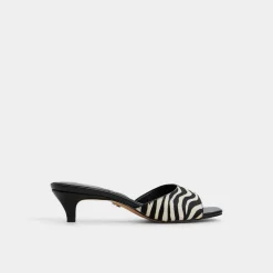 ALDO Mules|Kitten Heels^Haeden White/black