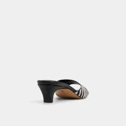 ALDO Mules|Kitten Heels^Haeden White/black
