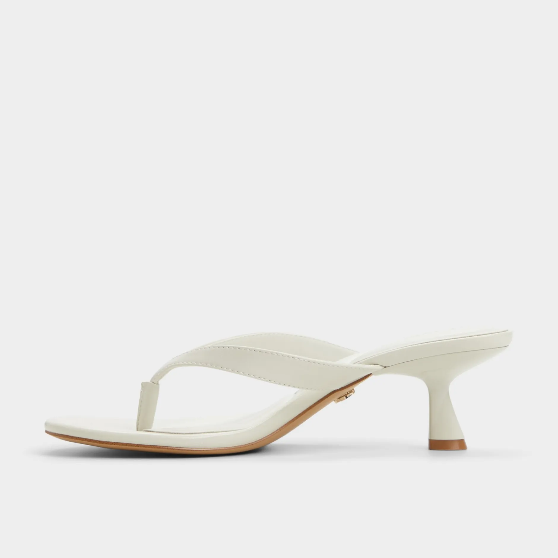 ALDO Thong Sandals|Kitten Heels^Jump White/bone