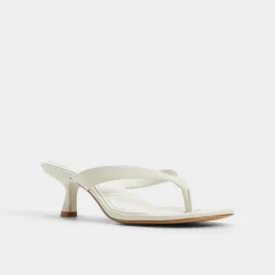 ALDO Thong Sandals|Kitten Heels^Jump White/bone