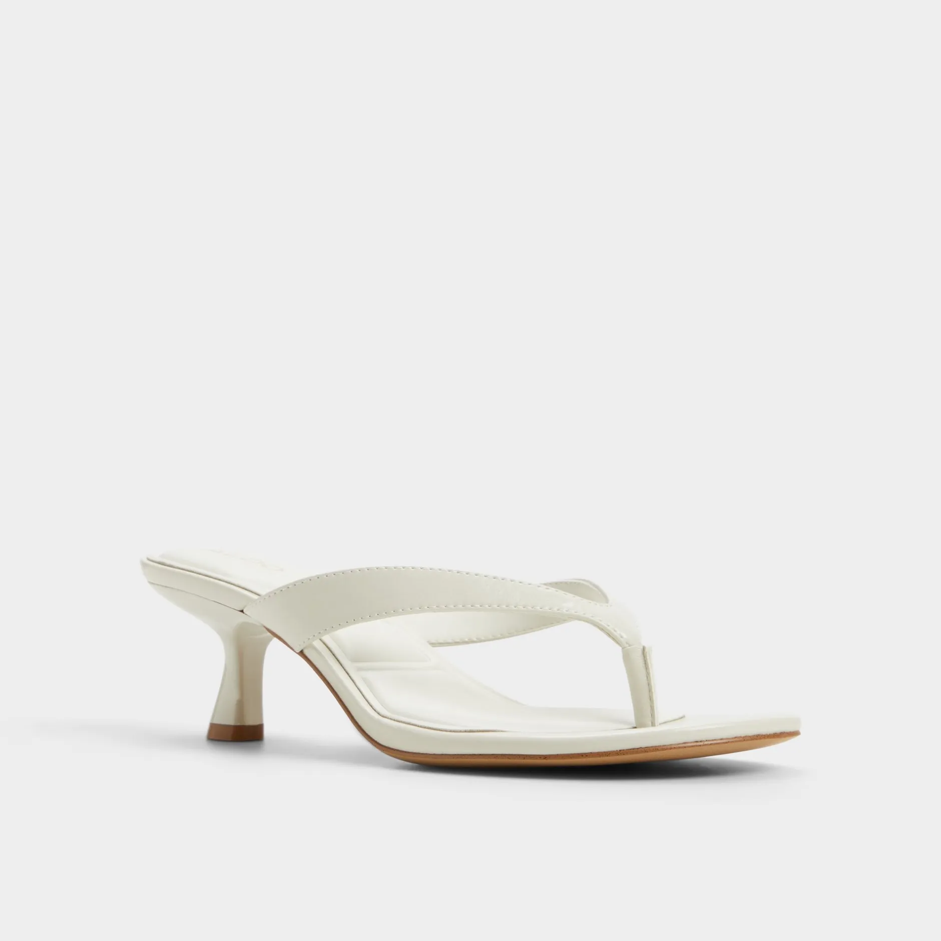 ALDO Thong Sandals|Kitten Heels^Jump White/bone
