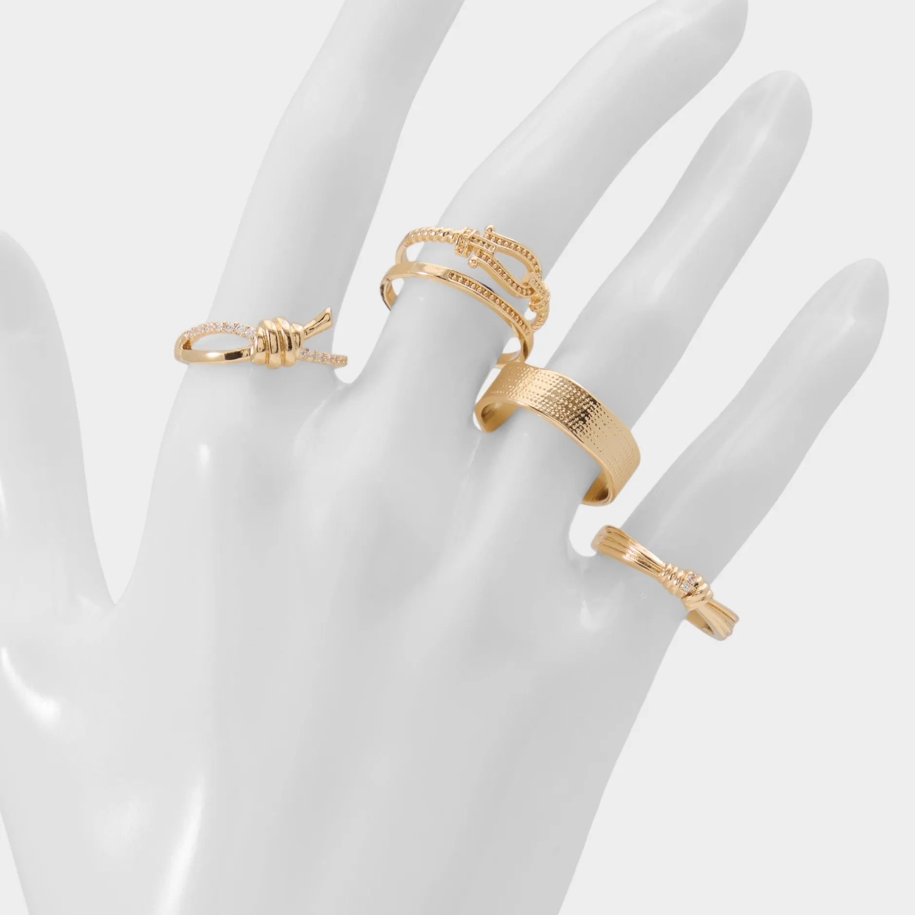 ALDO Accessories|Rings^Knotta Gold/Clear Multi