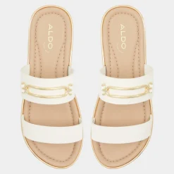 ALDO Flat Sandals^Lagoon White