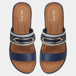 ALDO Flat Sandals^Lagoon Navy