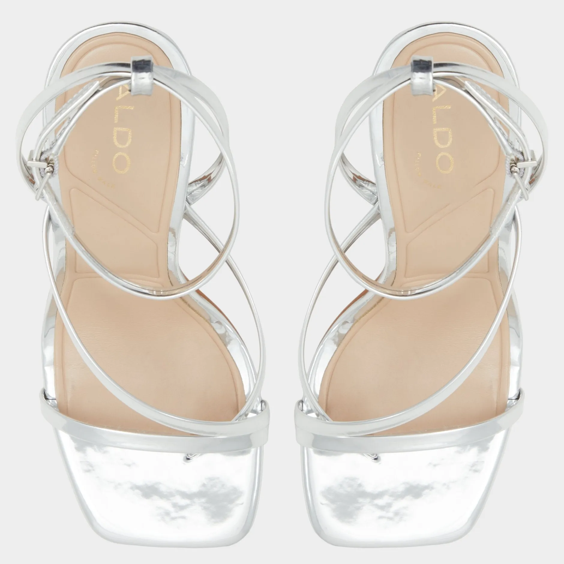 ALDO Block Heels^Laurader Silver