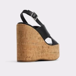 ALDO Platform Heels^Sandcastle Black