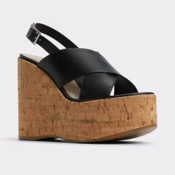 ALDO Platform Heels^Sandcastle Black