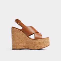 ALDO Platform Heels^Sandcastle Light Brown