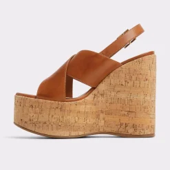ALDO Platform Heels^Sandcastle Light Brown