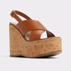 ALDO Platform Heels^Sandcastle Light Brown