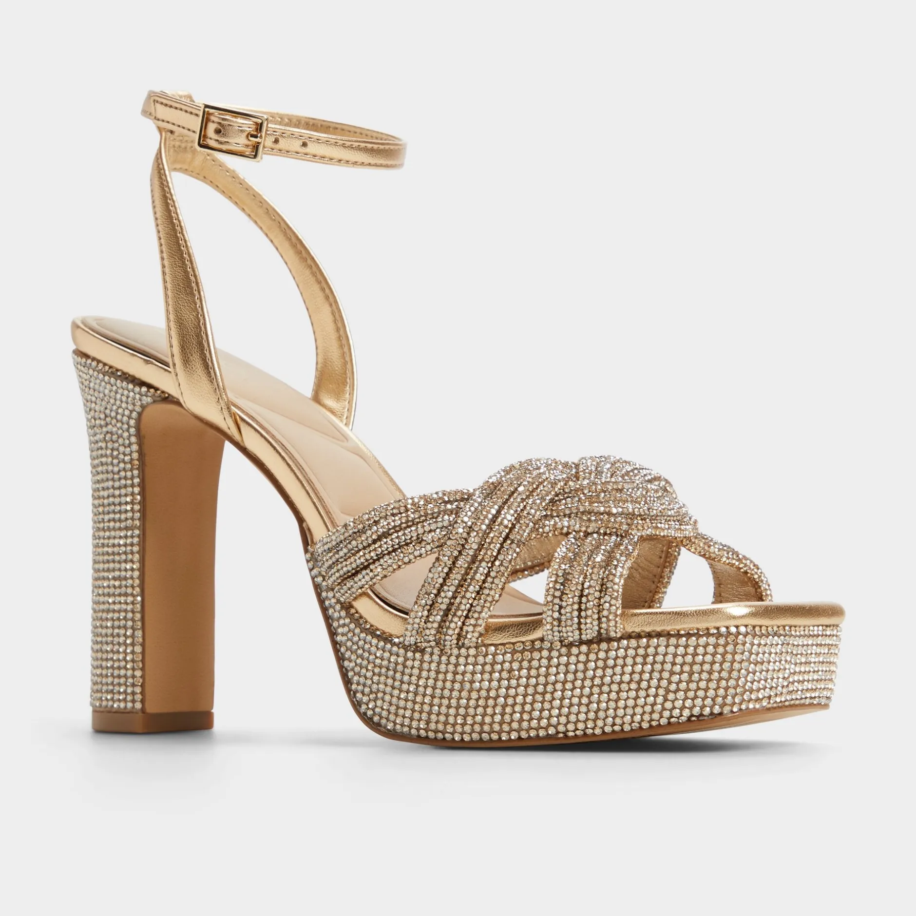 ALDO Platform Heels^Shimma Gold
