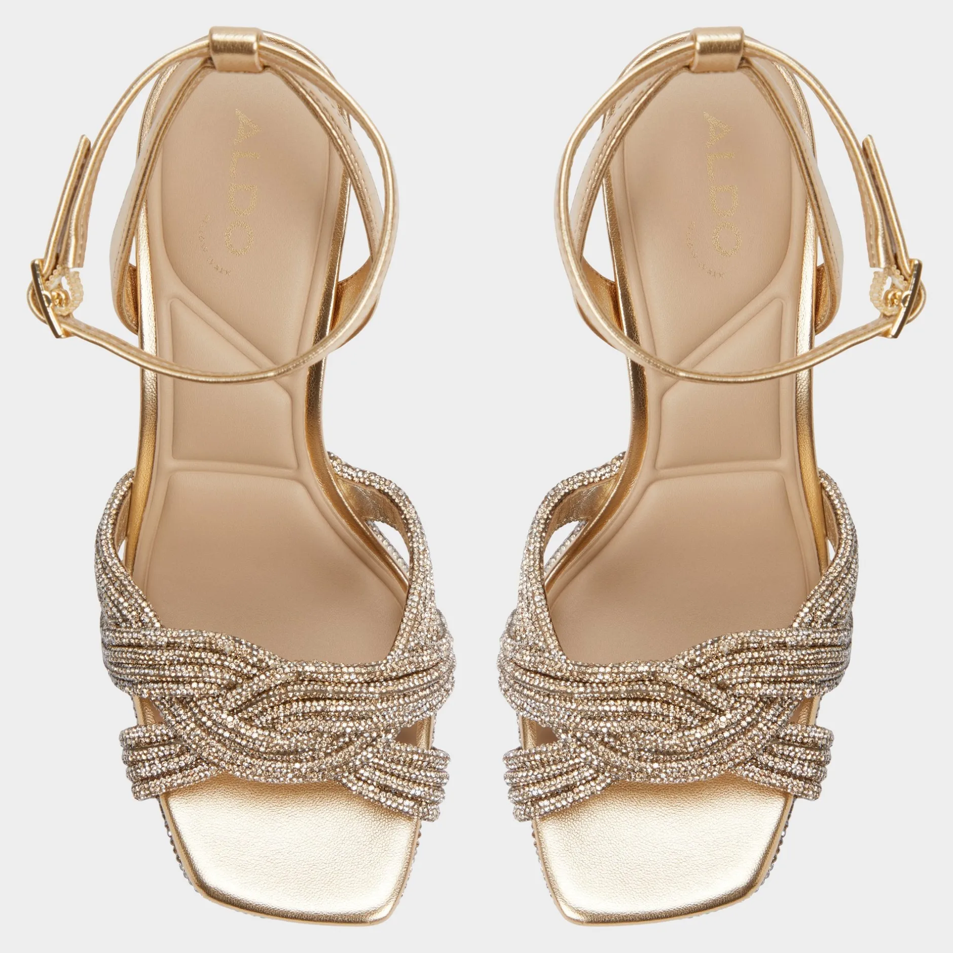 ALDO Platform Heels^Shimma Gold