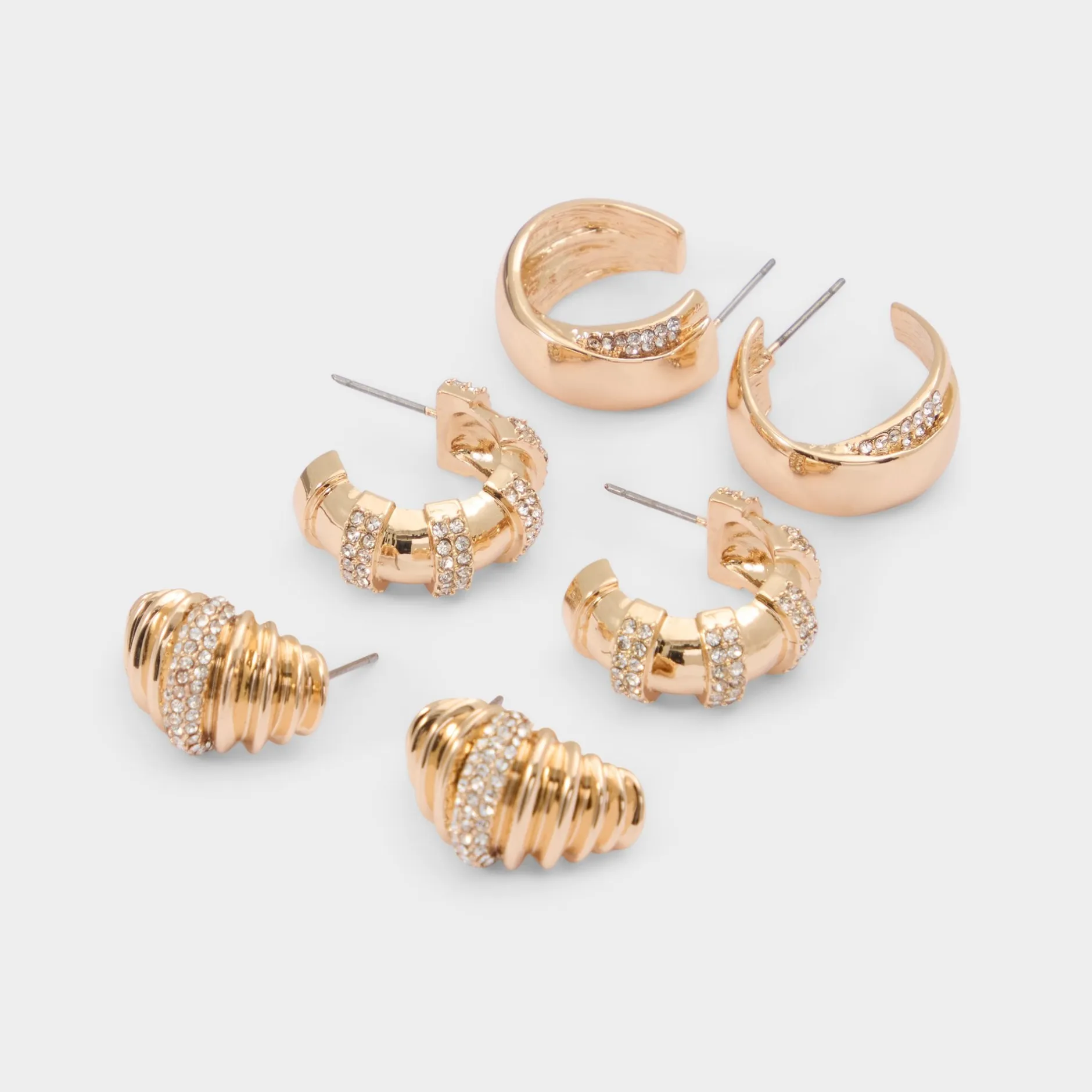 ALDO Accessories|Earrings^Triplecharm Gold/Clear Multi